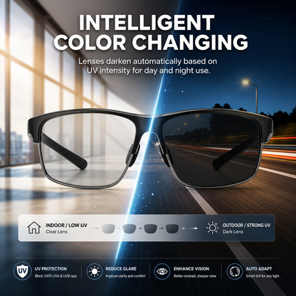 Photochromic Sunglasses with Anti-glare Polarized Lens