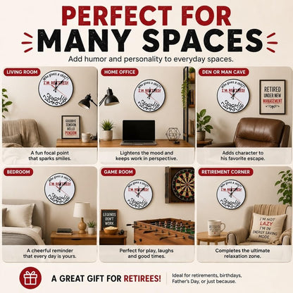 🔥Hot Sale 49% OFF🔥Retirement Humorous Quote Wall Clock