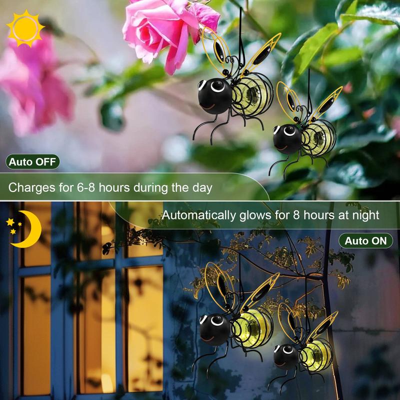 🐝Solar Hanging Bee Lights☀️Waterproof Outdoor Garden Decor Lantern for Patio & Yard❤️🌿✨