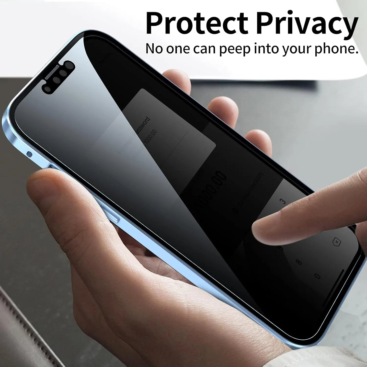 ✨ Magnetic iPhone case with privacy glass and metal frame✨