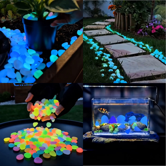 💥🌈Colorful Glow-in-the-Dark Garden Stones💥