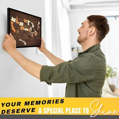 Wooden USA Travel Map Puzzle🧩A Stylish Way to Track Your Journey & Memories