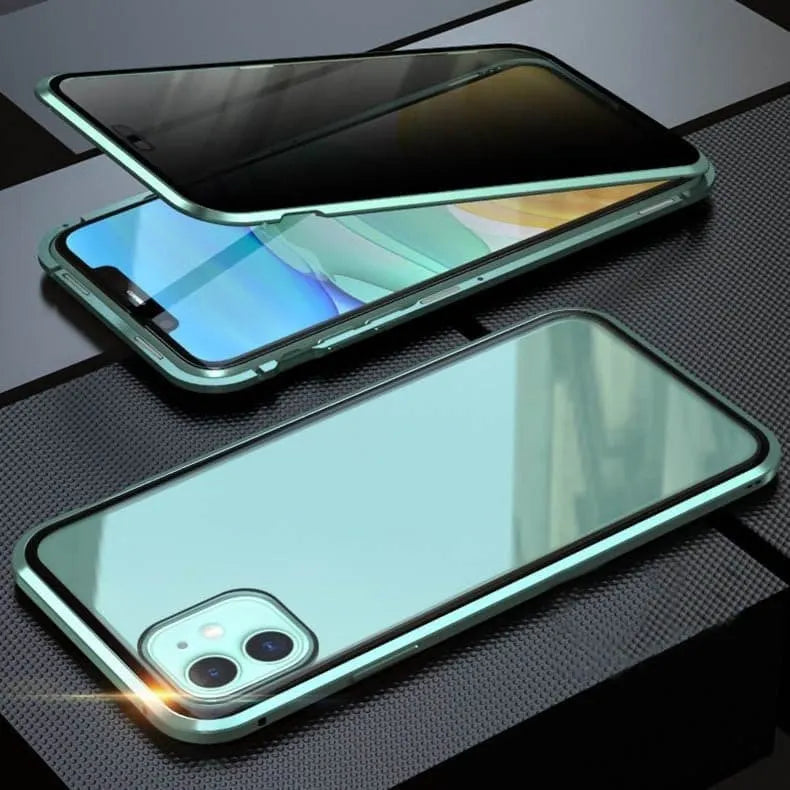 360° Double-Sided Magnetic Privacy iPhone Case | Anti-Spy Glass