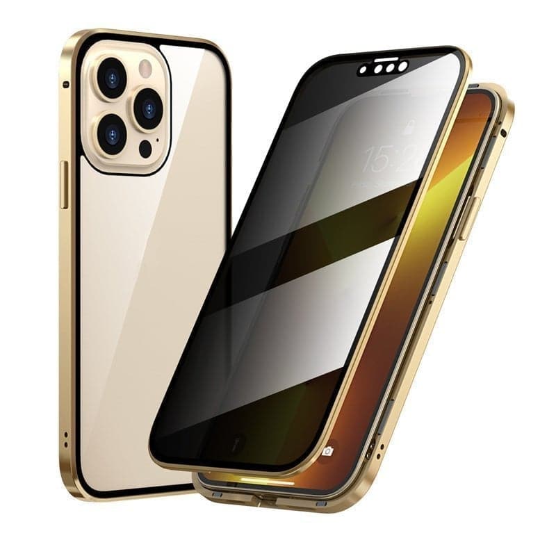 360° Double-Sided Magnetic Privacy iPhone Case | Anti-Spy Glass