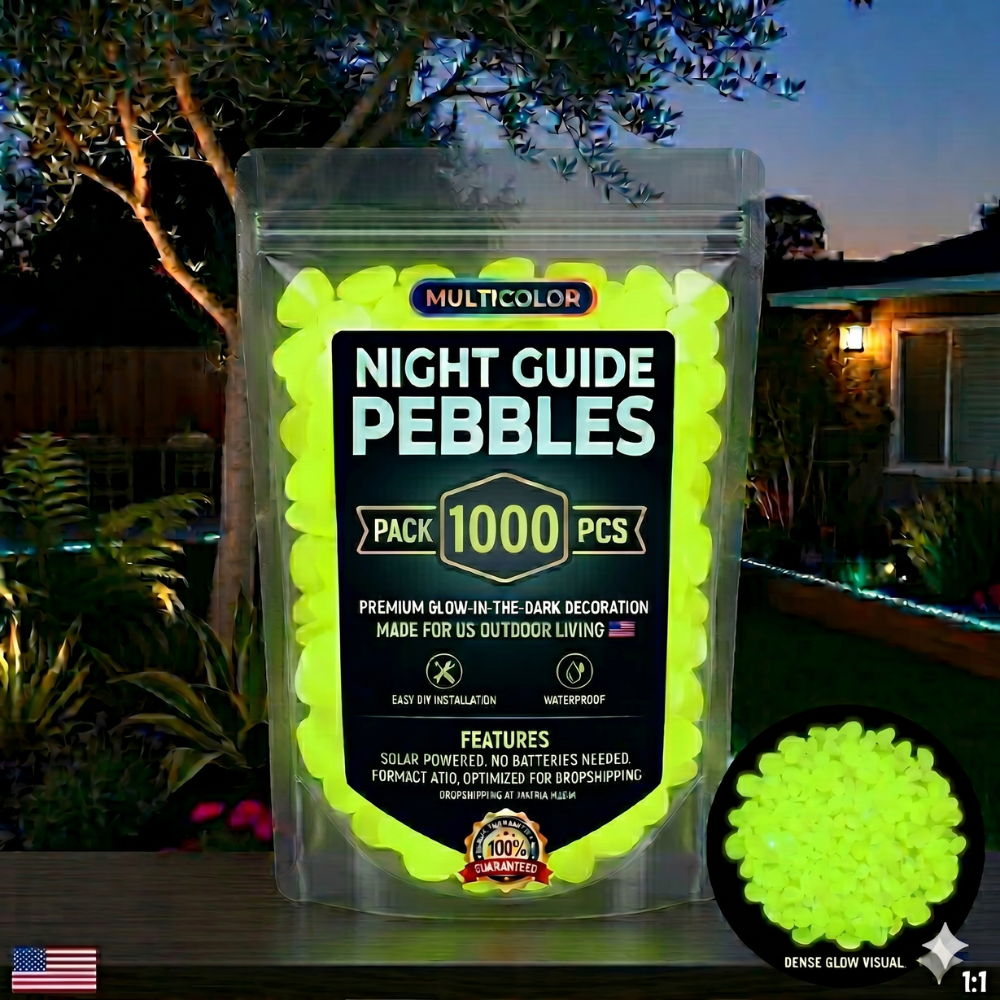 💥🌈Colorful Glow-in-the-Dark Garden Stones💥