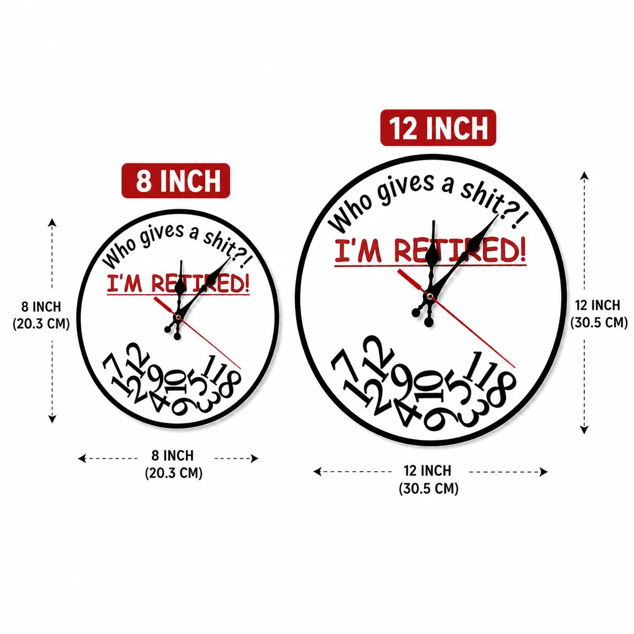 🔥Hot Sale 49% OFF🔥Retirement Humorous Quote Wall Clock