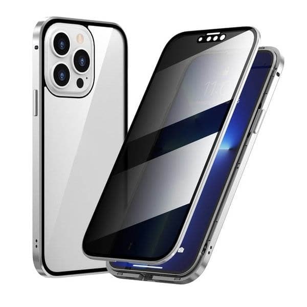 360° Double-Sided Magnetic Privacy iPhone Case | Anti-Spy Glass