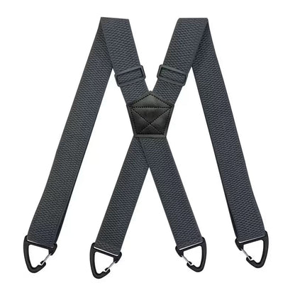 🔥 Men's X-Back Suspenders with Heavy-Duty Hook Clips – Wide, Adjustable & Durable for Work & Casual 🎩