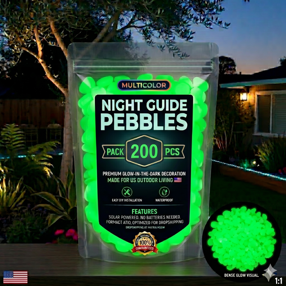 💥🌈Colorful Glow-in-the-Dark Garden Stones💥