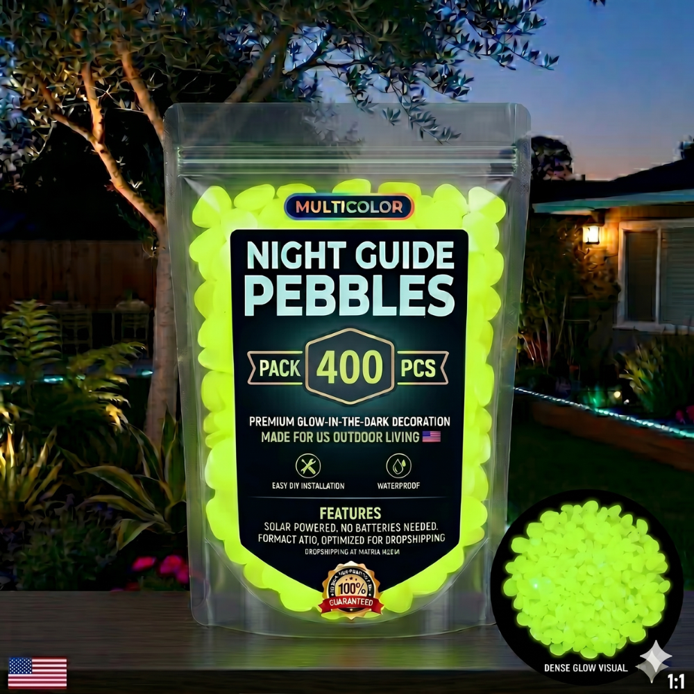 💥🌈Colorful Glow-in-the-Dark Garden Stones💥