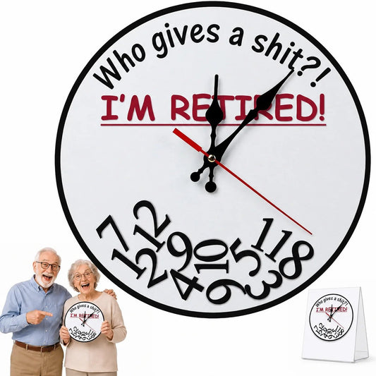 🔥Hot Sale 49% OFF🔥Retirement Humorous Quote Wall Clock