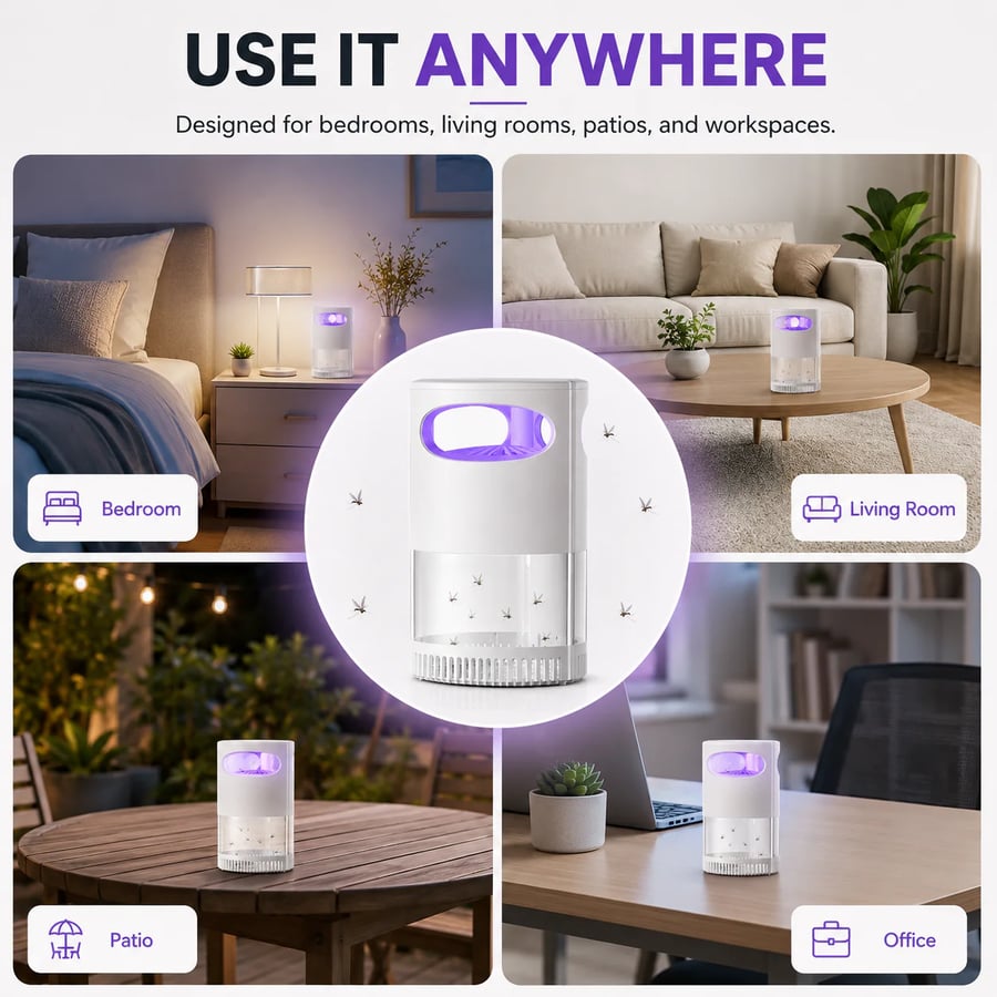 🦟  UV Mosquito Killer Lamp – quiet, USB, chemical-free. 50K+ sold! 🔇🌙