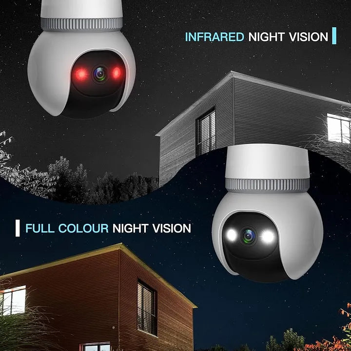 ⚡4MP Light Bulb Security Camera 5G&2.4GHz Wireless Outdoor Indoor Camera with Night Vision 🔥
