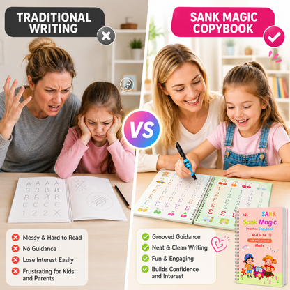 💥📚MagicBook | Kids Practice Copybook Set (4Pcs/Set)💥