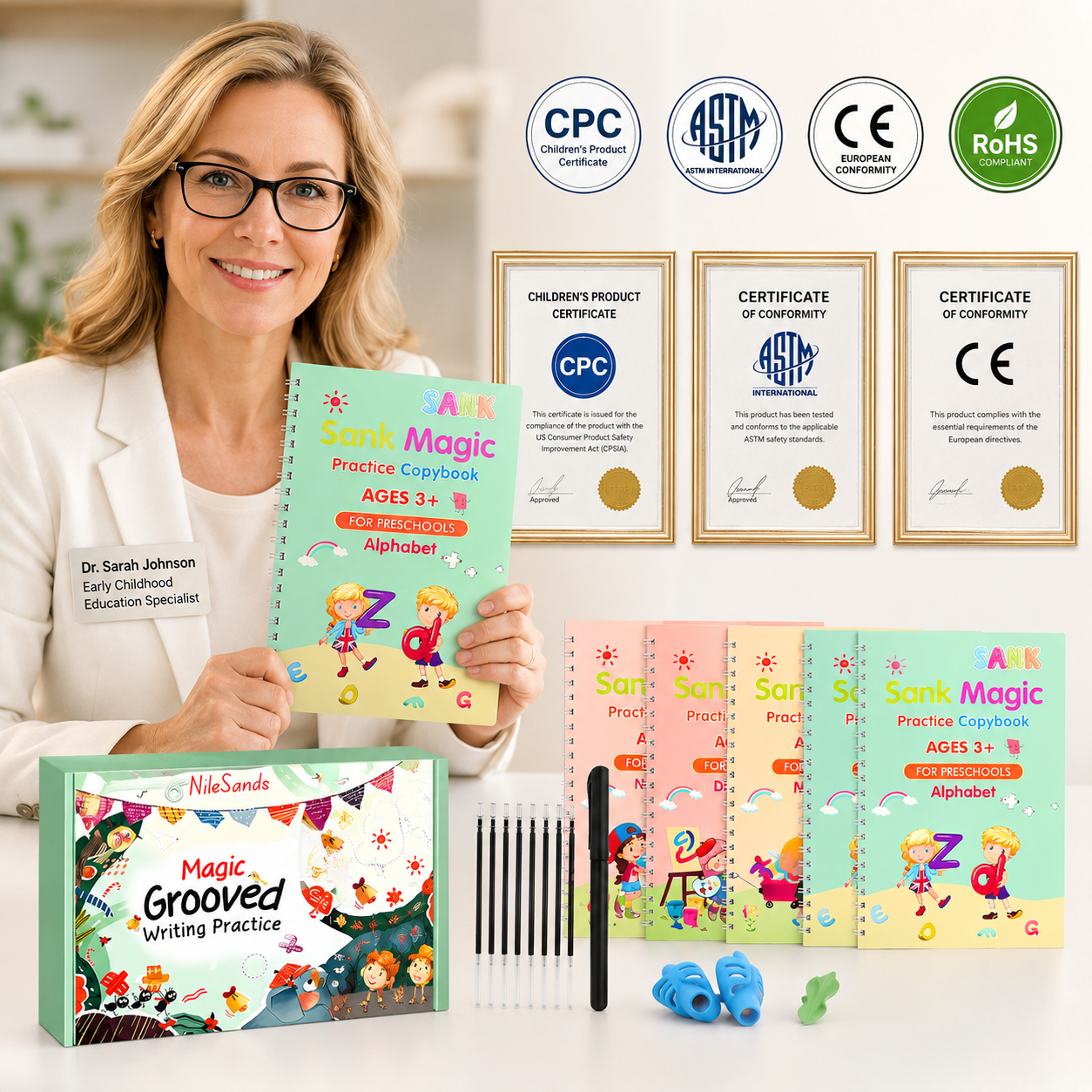💥📚MagicBook | Kids Practice Copybook Set (4Pcs/Set)💥