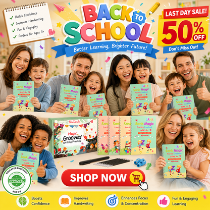 💥📚MagicBook | Kids Practice Copybook Set (4Pcs/Set)💥