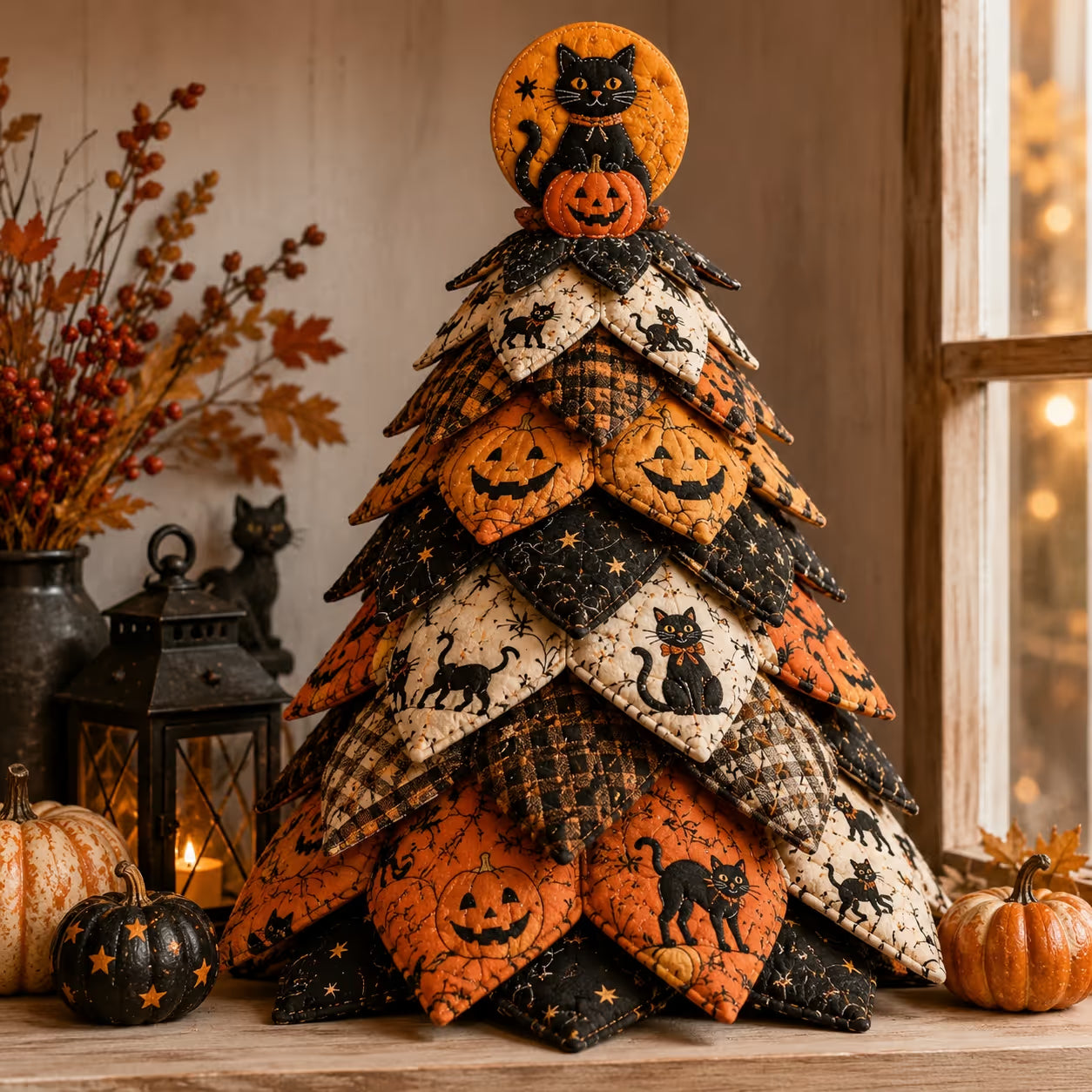 🎃 DIY Halloween Quilted Fabric Tree Kit