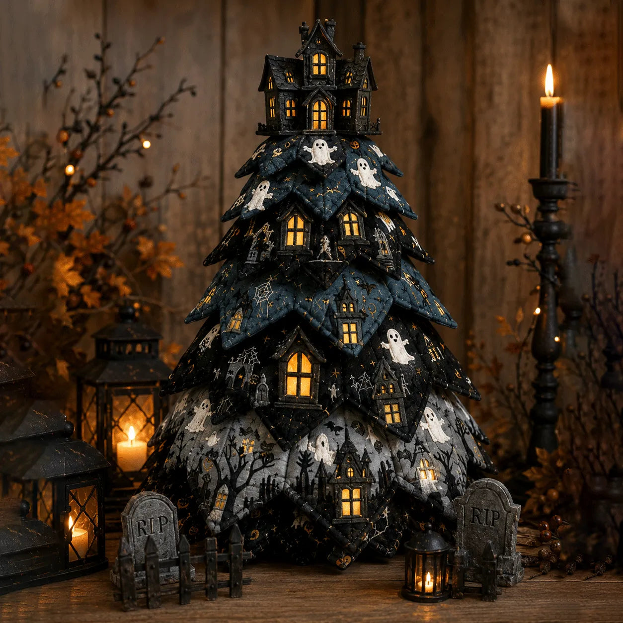 🎃 DIY Halloween Quilted Fabric Tree Kit