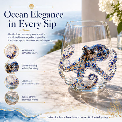 🌊 3D Ocean Animal Artisan Glassware Collection for Fresher Sips, Coastal Elegance & Elevated Home Bar Vibes