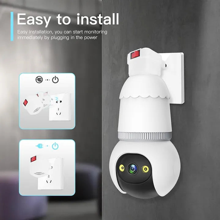 ⚡4MP Light Bulb Security Camera 5G&2.4GHz Wireless Outdoor Indoor Camera with Night Vision 🔥