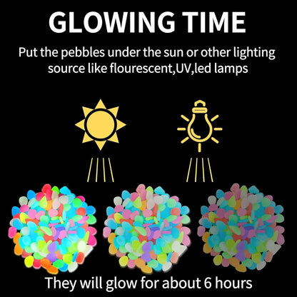 💥🌈Colorful Glow-in-the-Dark Garden Stones💥