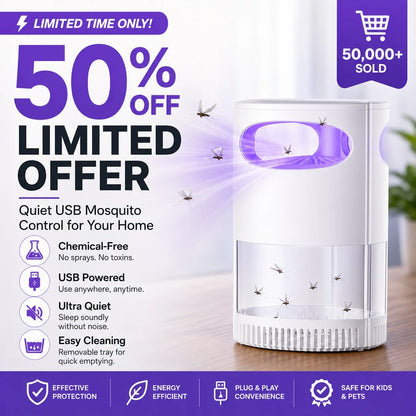 🦟  UV Mosquito Killer Lamp – quiet, USB, chemical-free. 50K+ sold! 🔇🌙