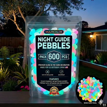 💥🌈Colorful Glow-in-the-Dark Garden Stones💥