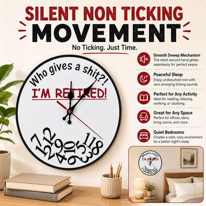 🔥Hot Sale 49% OFF🔥Retirement Humorous Quote Wall Clock