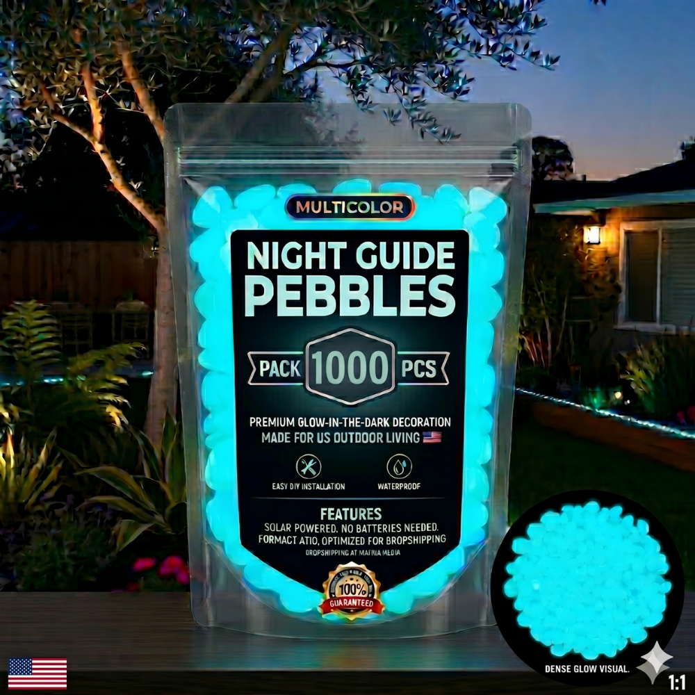 💥🌈Colorful Glow-in-the-Dark Garden Stones💥