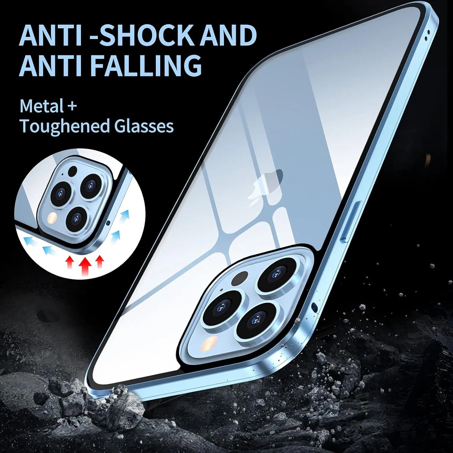 360° Double-Sided Magnetic Privacy iPhone Case | Anti-Spy Glass