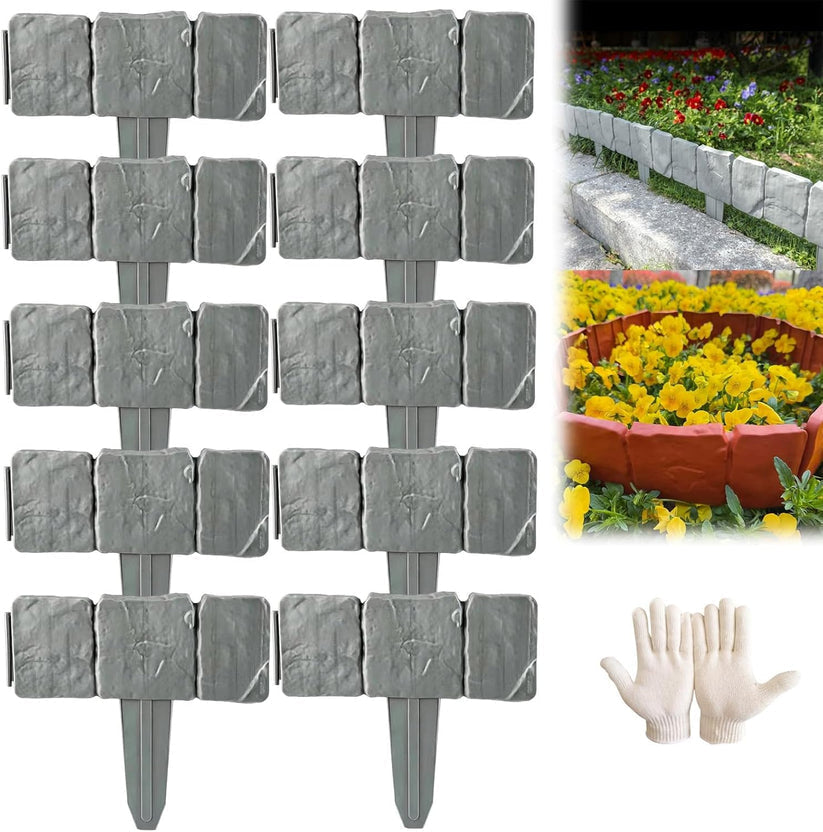 Imitation Stone Garden Fence - DIY Garden Edging Border