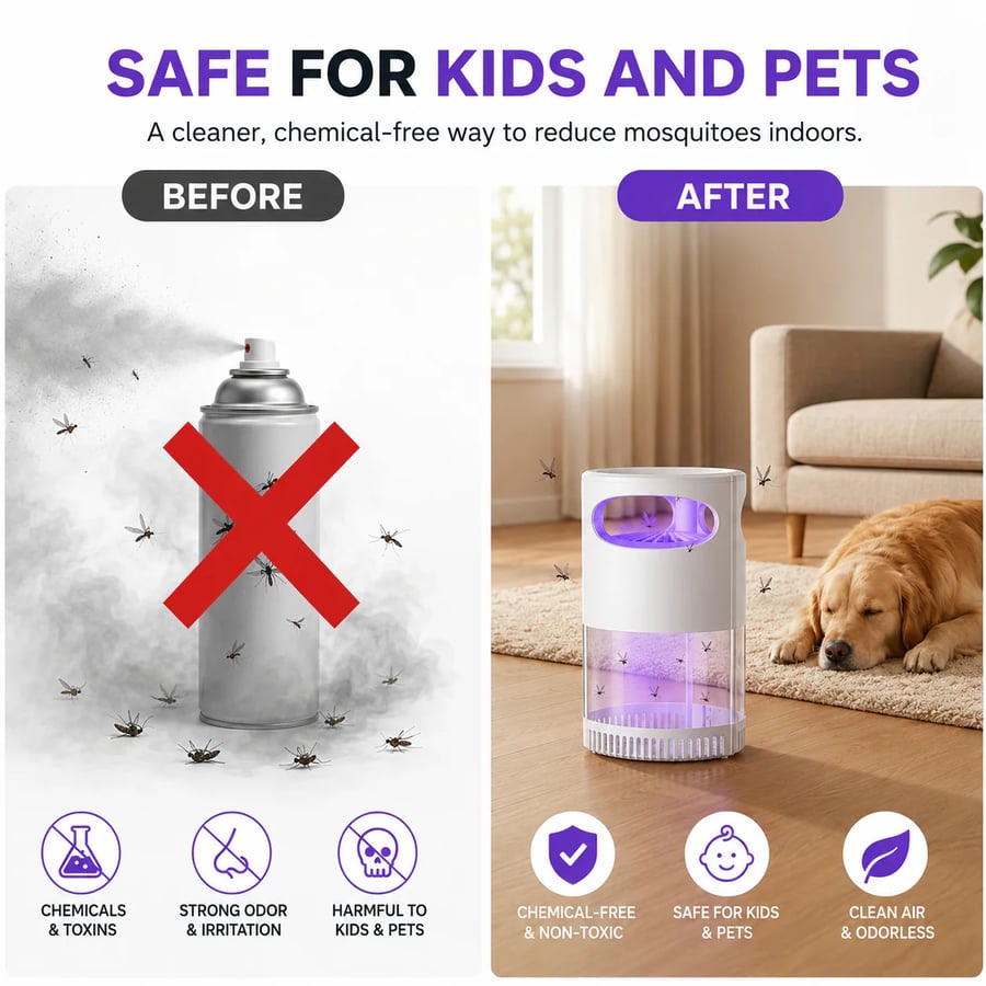 🦟  UV Mosquito Killer Lamp – quiet, USB, chemical-free. 50K+ sold! 🔇🌙