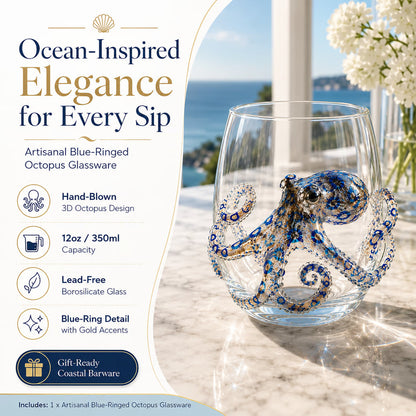 🌊 3D Ocean Animal Artisan Glassware Collection for Fresher Sips, Coastal Elegance & Elevated Home Bar Vibes