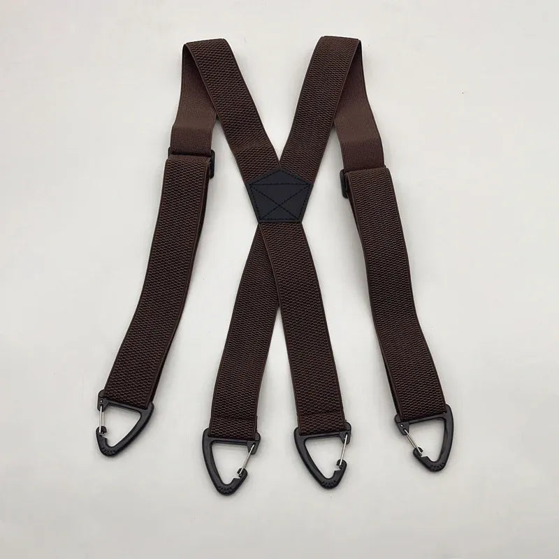 🔥 Men's X-Back Suspenders with Heavy-Duty Hook Clips – Wide, Adjustable & Durable for Work & Casual 🎩