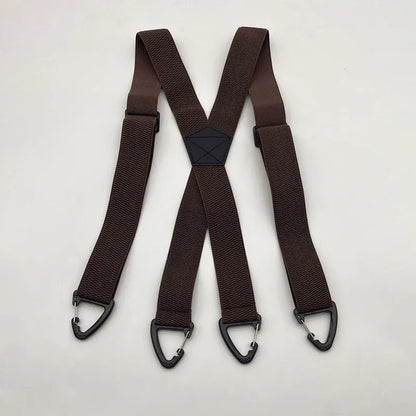 🔥 Men's X-Back Suspenders with Heavy-Duty Hook Clips – Wide, Adjustable & Durable for Work & Casual 🎩