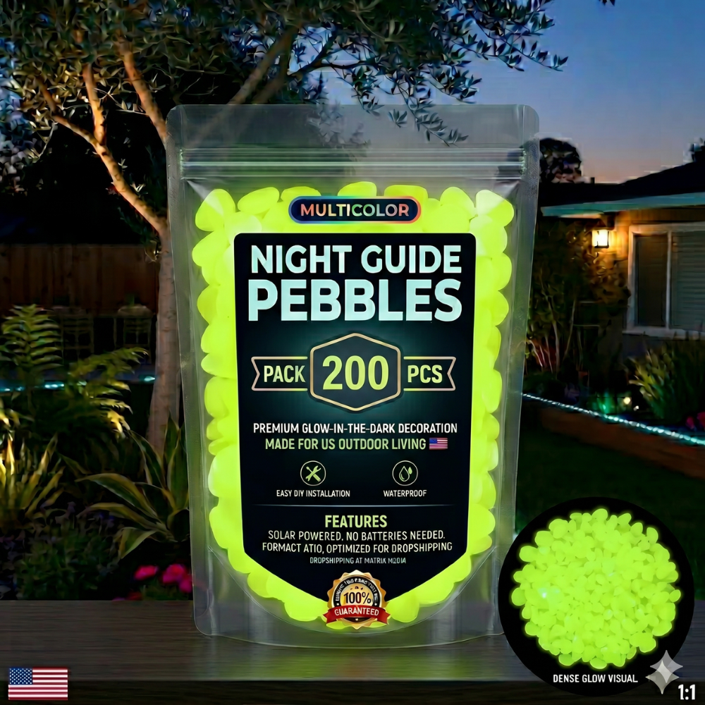 💥🌈Colorful Glow-in-the-Dark Garden Stones💥