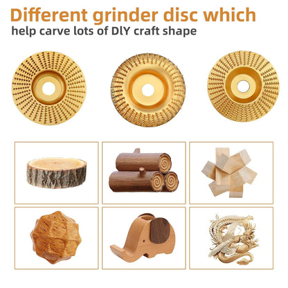 Heavy-Duty Wood Carving Disc Set (3PCS)