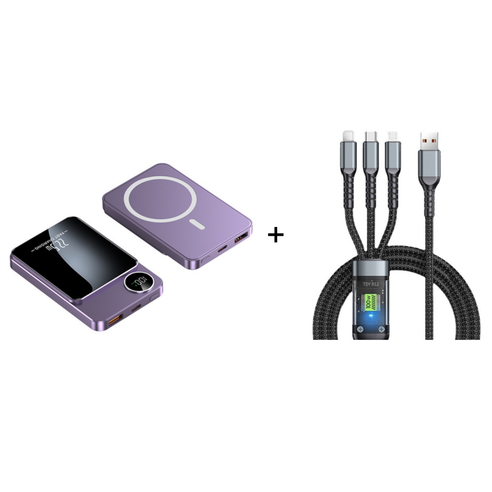 🔋✨Professional Magnetic Charger for Travelers & Professionals 🧲| 22.5W Wired & 15W Wireless | 10,000 mAh | Fast Delivery💥