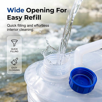Collapsible Camping Water Container with Spigot | BPA-Free Accordion Jug