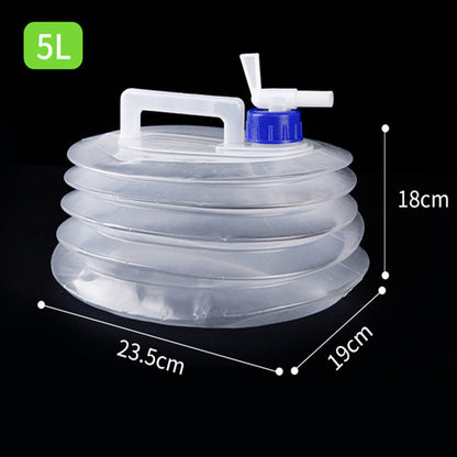 Collapsible Camping Water Container with Spigot | BPA-Free Accordion Jug