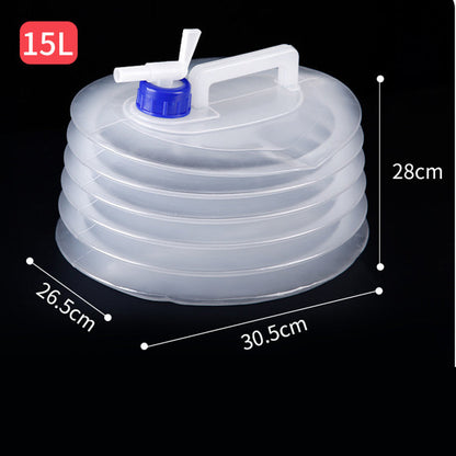Collapsible Camping Water Container with Spigot | BPA-Free Accordion Jug